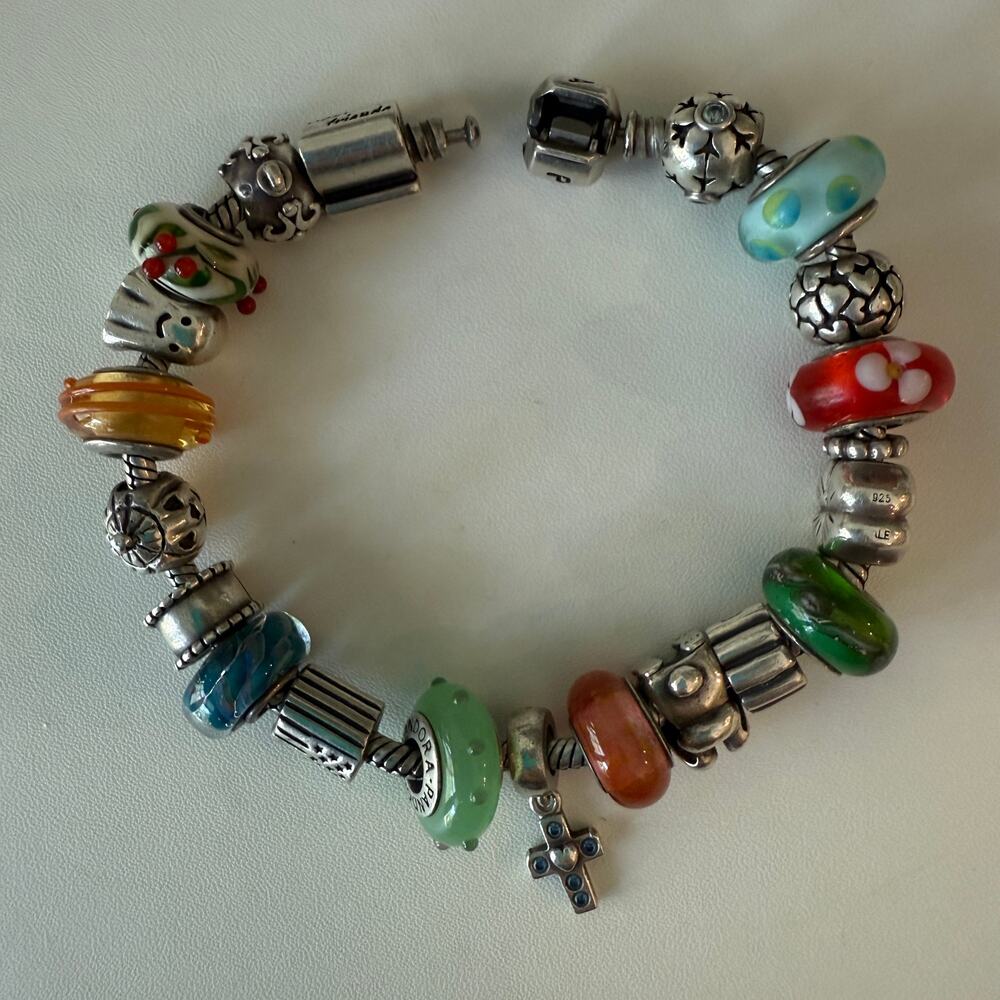Authentic Pandora Charm Bracelet Holiday Themed - 20 Charms